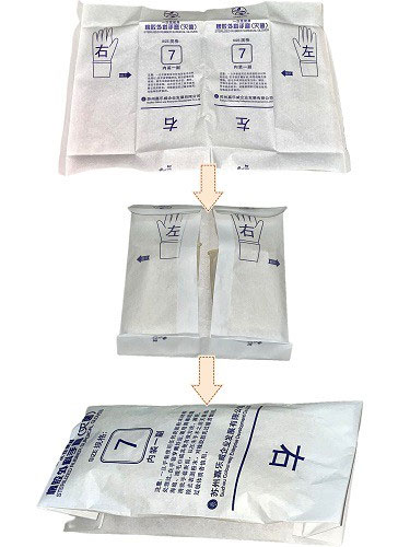 Máquina de embalaje interior de guantes quirúrgicos médicos con bolsa de papel Máquina de embalaje interior de guantes quirúrgicos médicos con bolsa de papel