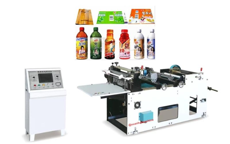 Máquina cortadora de etiquetas termorretráctiles de PVC y PET para envases de bebidas QP-350
