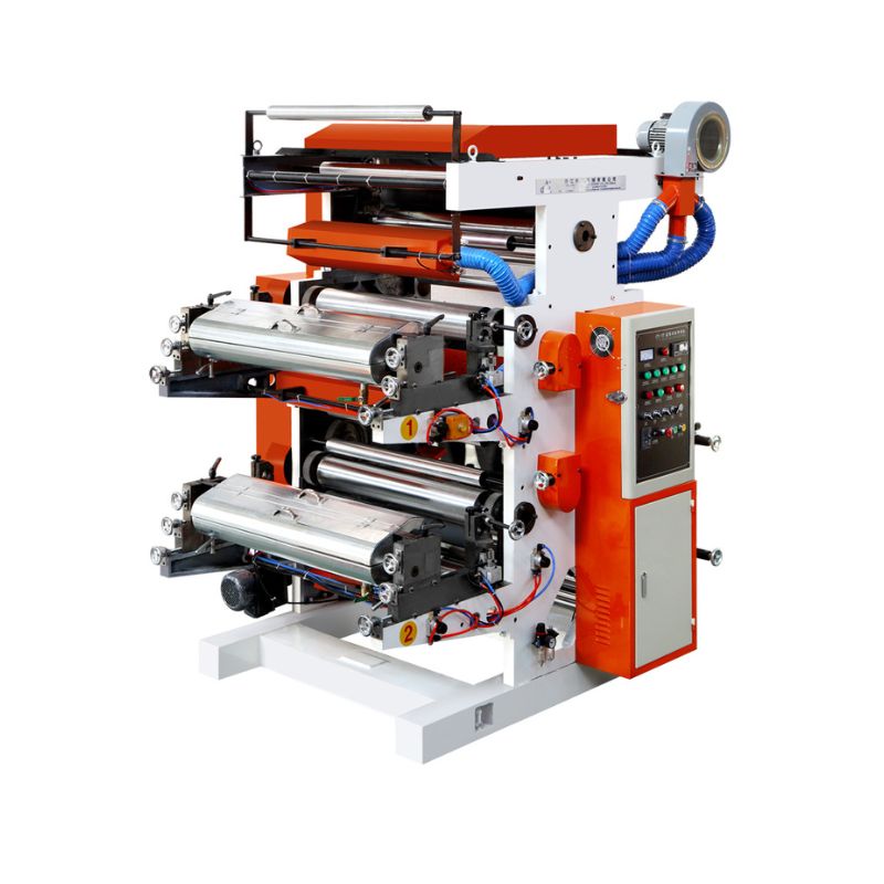 Impresoras flexográficas de película no tejida de 2 colores para bolsas de plástico y papel, serie Y