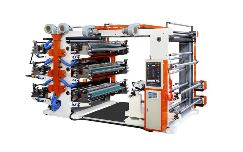 Impresora flexográfica de seis colores para HDPE, LDPE, papel y papel de liar, serie YT