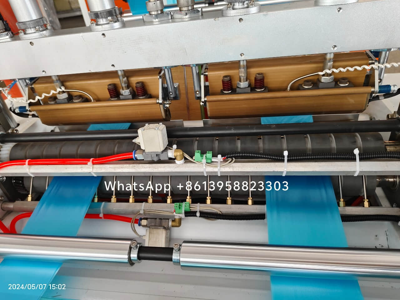 Máquina automática para fabricar bolsas de basura con sellado de estrella rodante y sin paradas