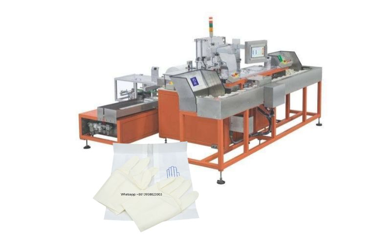 Máquina de embalaje interior de guantes quirúrgicos médicos con bolsa de papel