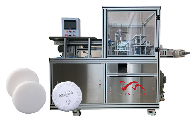 Máquina automática para envolver jabón redondo plisado | Envasadora de papel higiénico para hoteles