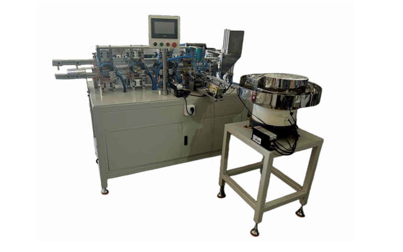 Máquina automática de inserción y sellado de boquillas para bolsas, paquetes con boquilla, soldadura