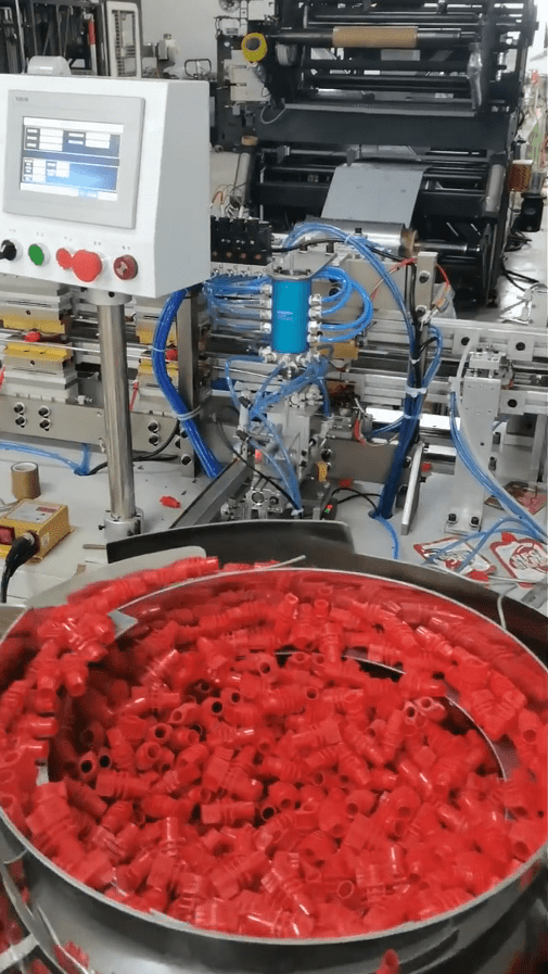 Máquina automática de inserción y sellado de boquillas para bolsas, paquetes con boquilla, soldadura