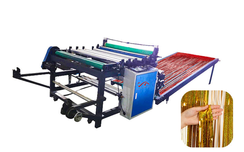 Máquina para fabricar cortinas de aluminio | Equipo para cortinas con flecos de oropel metálico