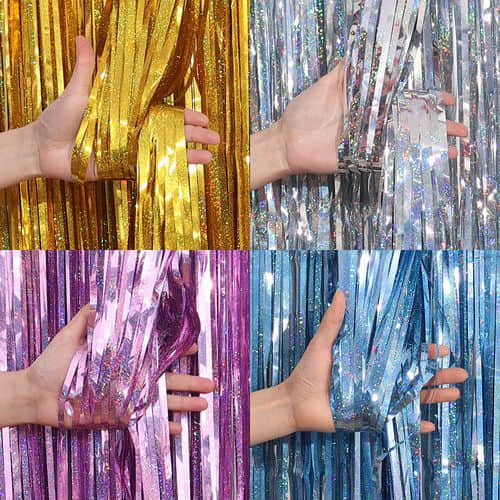 Máquina para fabricar cortinas de aluminio | Equipo para cortinas con flecos de oropel metálico Máquina para fabricar cortinas de aluminio | Equipo para cortinas con flecos de oropel metálico