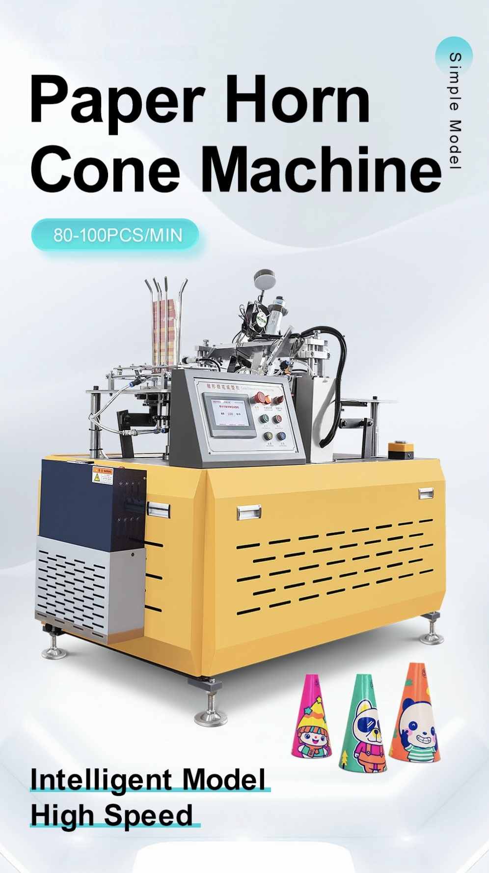 Máquina automática para fabricar conos de papel para fuegos artificiales