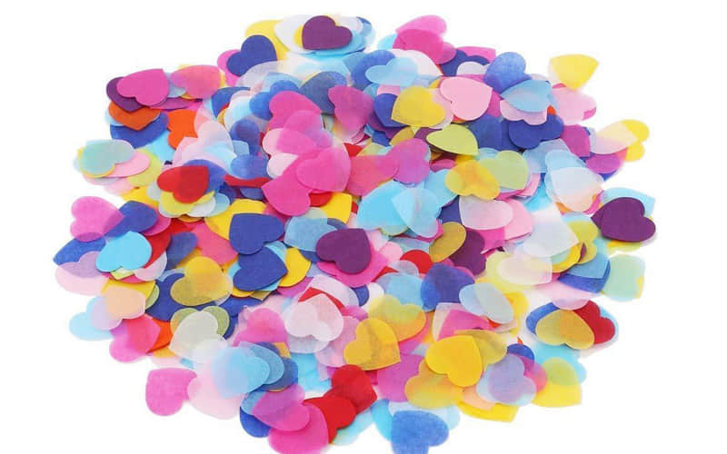 Máquina troqueladora de confeti de papel y película con formas personalizadas