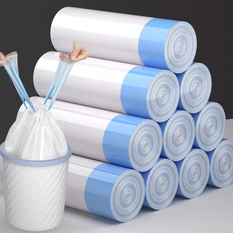 Máquina totalmente automática para la fabricación de bolsas de basura con cordón | 120 bolsas/min 