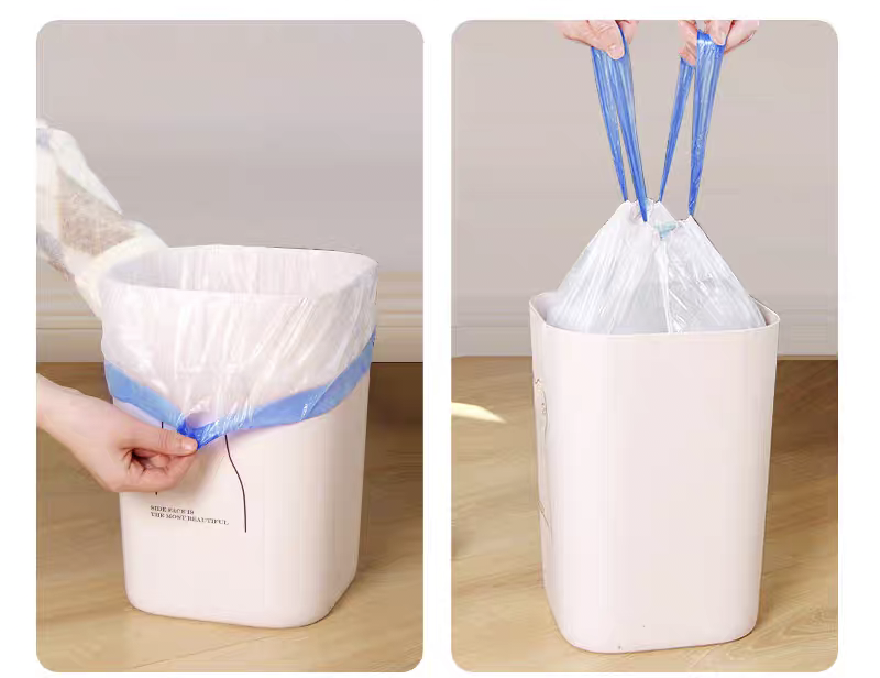 Máquina totalmente automática para la fabricación de bolsas de basura con cordón | 120 bolsas/min 