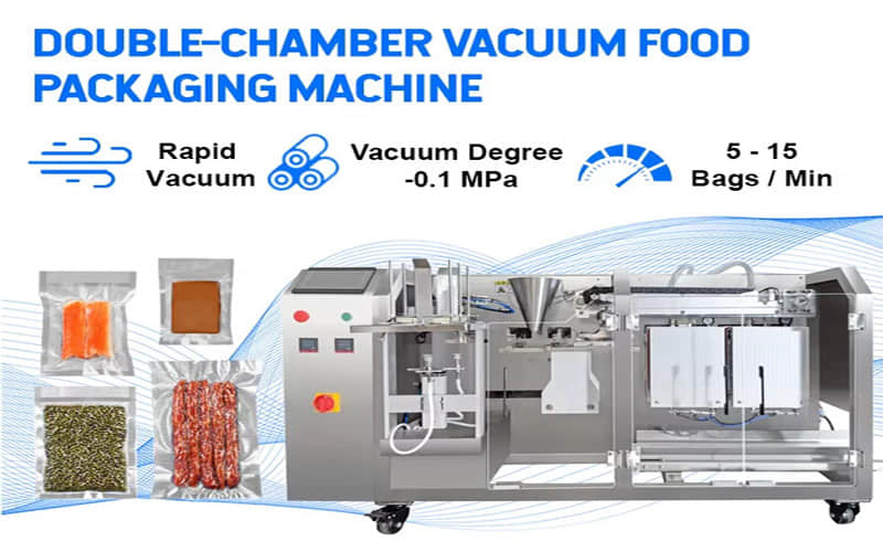 Máquina de envasado al vacío de alta velocidad para alimentos prefabricados