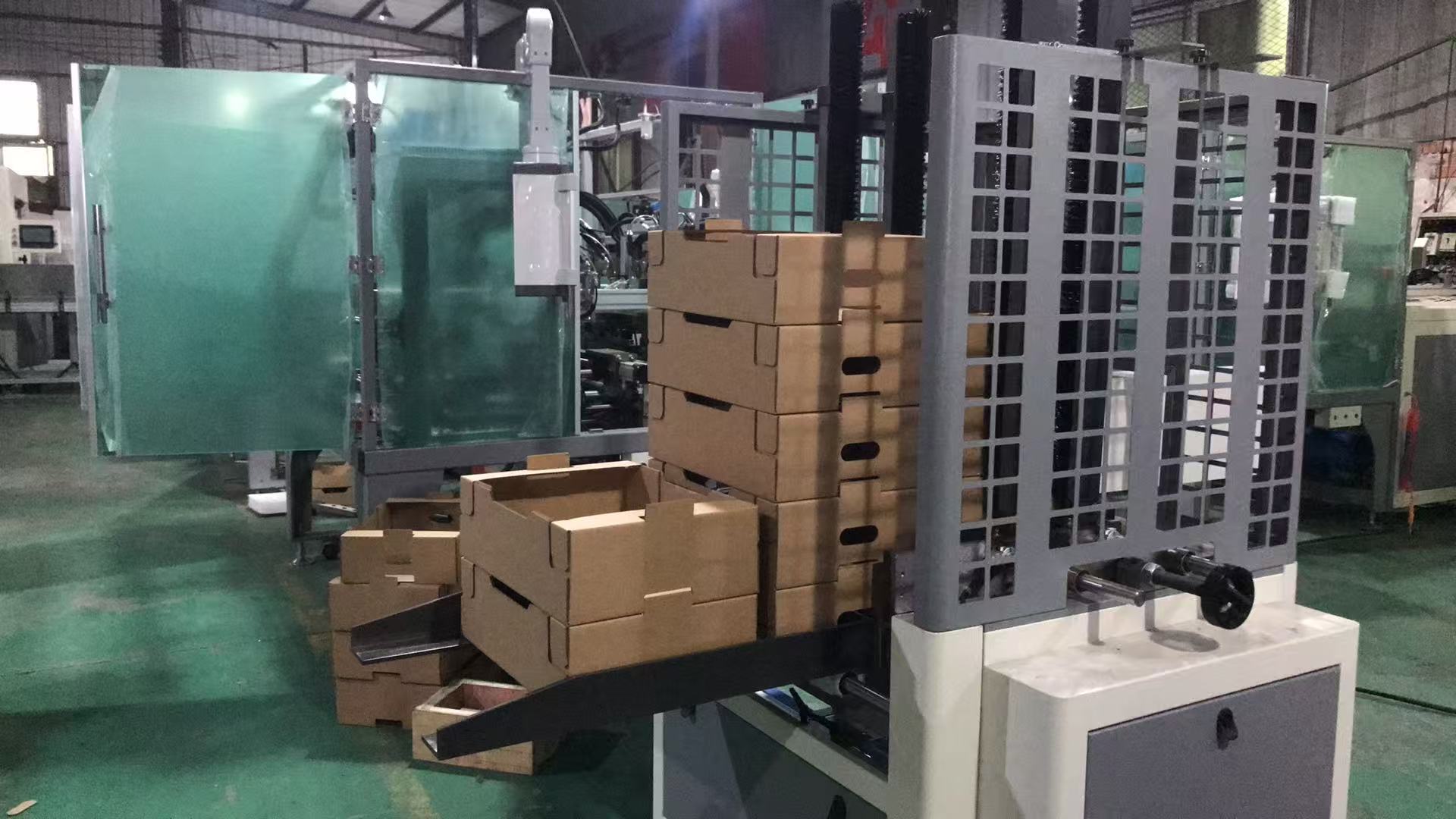 Máquina Automática para Cajas de Cartón para Frutas | PLC + CE | MaquinaBolsas Chile Ecuador