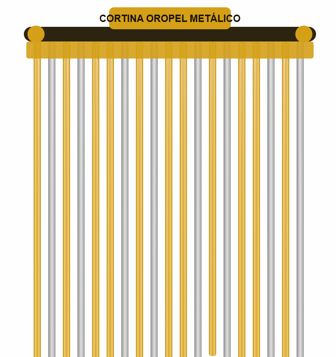 Máquina para fabricar cortinas de aluminio | Equipo para cortinas con flecos de oropel metálico
