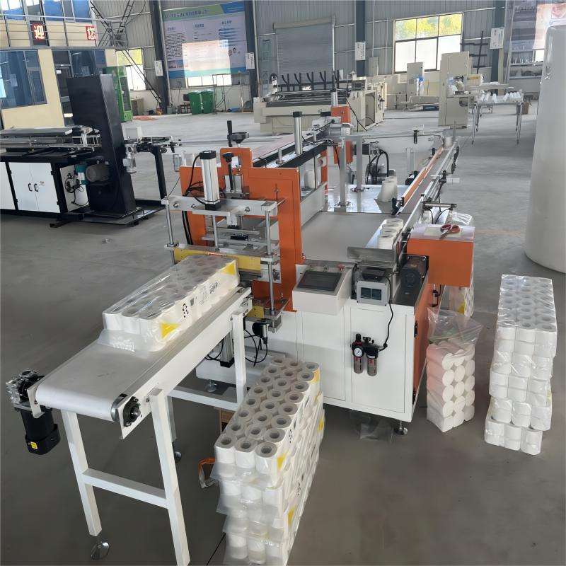 Máquina de empaquetado de rollos de papel higiénico totalmente automática