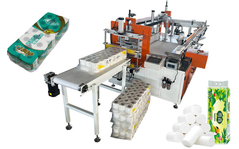 Máquina de empaquetado de rollos de papel higiénico totalmente automática